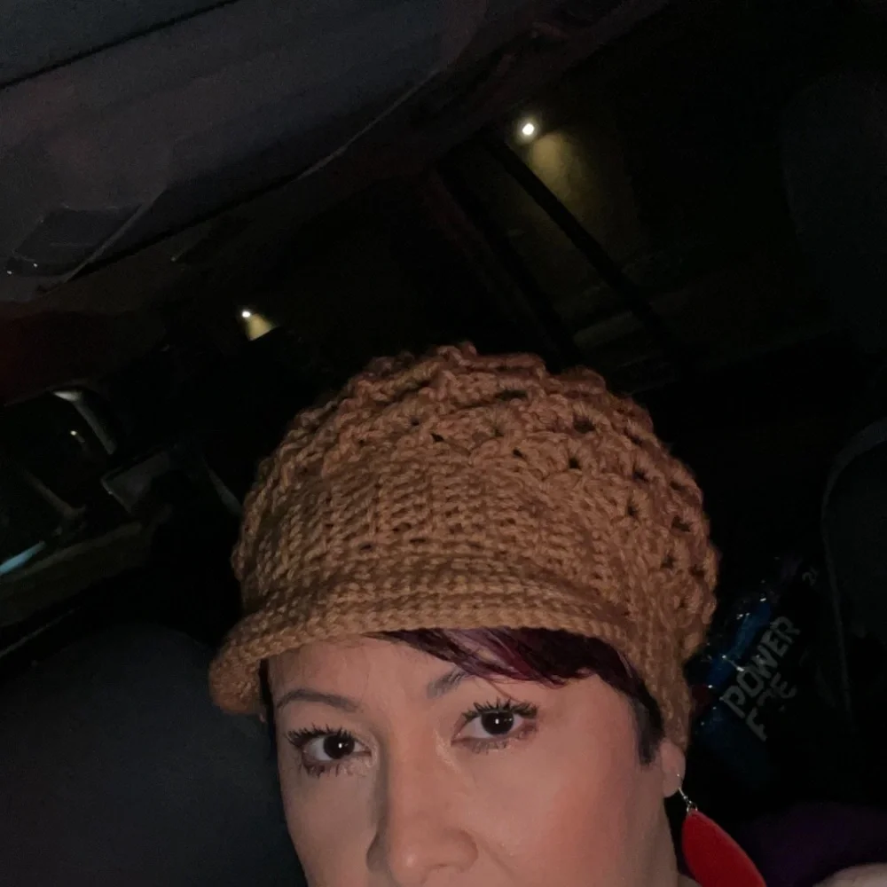 Crochet visor hat - Picture 2 of 2